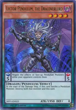 Lector Pendulum, the Dracoverlord - SHVI-EN023 - Ultra Rare - 1st Edition Lightl - Image 1