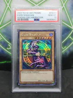 Yugioh 2023 Promo Dark Magician Adidas Collaboration ADC1-EN001 PSA 10 Gem MT - Image 1