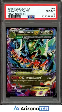 Pokemon 2015 M Rayquaza EX 61/108 XY Roaring Skies PSA 8 - Image 1