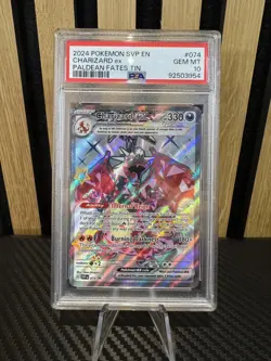 Pokemon TCG Paldean Fates Charizard EX SVP074 PSA 10 Gem Mint - Image 1