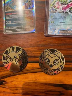 Pokemon Collector Lot Charizard Tin Dog Tag League Badges Coins Promos Cards - Image 5