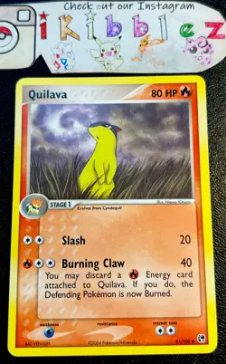 Quilava 51/100 LP No E Reader Boarder EX Sandstorm Pokemon Card! - Image 1