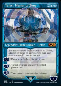 MTG English Showcase Teferi, Master of Time (293) NM Normal Magic 2021 Core Set - Image 1