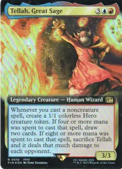 MTG: Final Fantasy: Foil Extended Art Tellah, Great Sage: LP Condition - Image 1