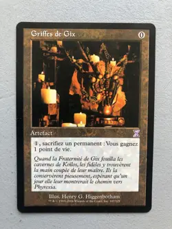 Mtg Timeshifted Claws of Gix French NM/LP - Image 1