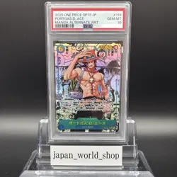 PSA 10 Ace OP13-119 Manga Alt Art Carrying on His Will One Piece Card Japanese - Image 1