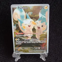 Pachirisu Holo Scarlet & Violet Base Set 208/198 Rare Pokemon Illustration - Image 2