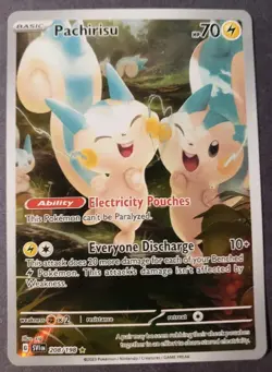 Pokemon Scarlet & Violet Base Set: Pachirisu 208/198 Illustration Rare - NM! - Image 1