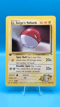 Pokemon Gym Heroes - LT. Surge's Voltorb 84/132 - 1st Edition - LP - Image 1