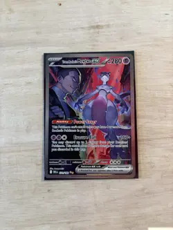 Pokemon TCG Team Rockets Mewtwo EX 213/182 Full Art Destined Rivals English - Image 3