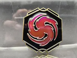 Disney Lorcana Reign of Jafar Organized Play Amethyst Ink Logo Promo Pin WC - Image 1