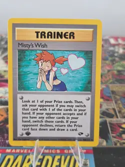 Misty's Wish 1st Edition Gym Challenge Pokemon TCG 108/132 Rare NM - Image 1
