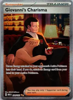 Pokemon TCG Giovanni's Charisma Special Illustration Rare 151 204/165 NM - Image 1