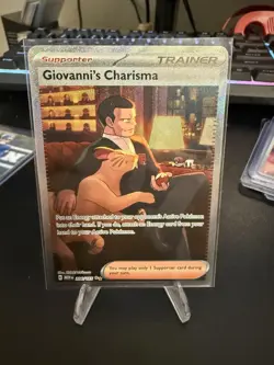 Pokemon TCG Giovanni’s Charisma 204/165 151 Full Art Special Illustration Rare - Image 1