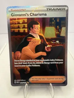 Pokemon TCG Giovanni’s Charisma 204/165 151 Full Art Special Illustration Rare - Image 1