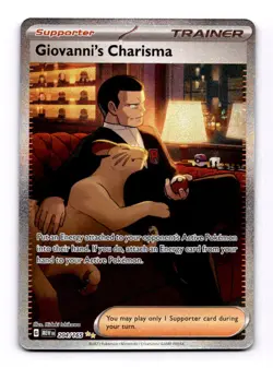 Giovanni's Charisma - 204/165 Special Illustration Rare Pokemon TCG S&V 151 - Image 1