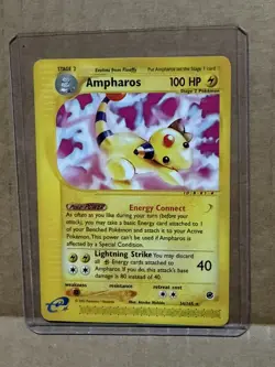 Pokemon TCG Ampharos Card 34/165 Expedition Base Set - Image 1