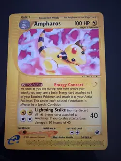 Pokemon TCG Ampharos Card 34/165 Expedition Base Set - Image 2