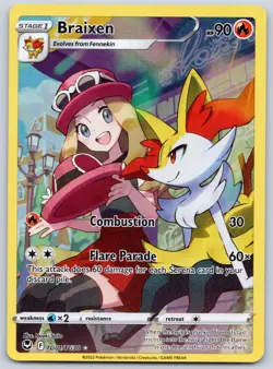 Braixen TG01/TG30 (NM) - SWSH12: Silver Tempest Trainer Gallery Pokemon TCG - Image 1