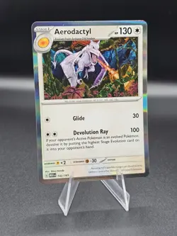 Aerodactyl 142/165 Scarlet & Violet 151 Holo Rare Pokemon TCG Card NM - Image 1