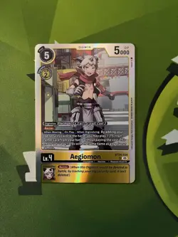 Digimon BT24 Time Stranger Bt24-034 Aegiomon SR Foil Card - Image 1
