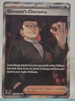 Pokemon TCG Card - Giovanni's Charisma 197/165 - Scarlet & Violet 151 Ultra Rare - Image 1
