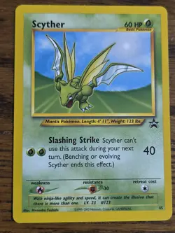 Pokemon Wotc Black Star Promo # 45 SCYTHER **not played** - Image 1