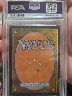 1995 Magic The Gathering Ice Age Jesters Mask PSA 6 Very Low Pop - Image 2