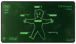 MTG Fallout - Inventory Management Black Stitched Playmat -NEW- Free Shipping! - Image 1