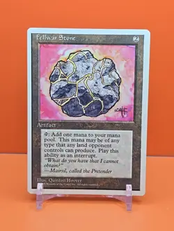 🟤🟤🟤 1995 Magic The Gathering FELLWAR STONE 4TH EDITION PLAYED 🟤🟤🟤 - Image 1