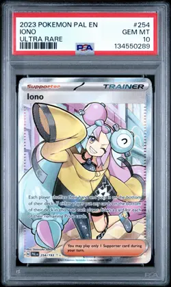 Iono Ultra Rare 254/193 Paldea Evolved 2023 Pokemon PSA 10 GEM MINT - Image 1