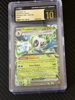 CGC PRISTINE 10 Pokemon TCG Froslass EX Paradox Rift Holo Double Rare 003/182 - Image 1