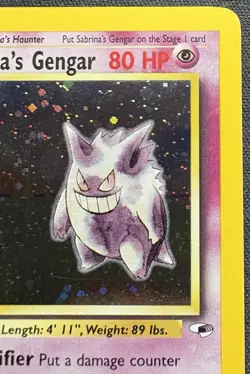 Pokemon TCG Sabrina’s Gengar Holo Rare With Swirl 14/132 Gym Heroes - Image 4