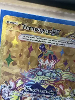 Pokemon TCG Terapagos EX 173/142 Stellar Crown Hyper Rare Gold Holo CREASED - Image 2