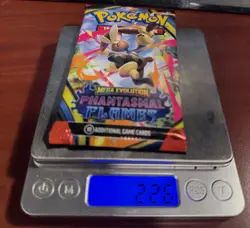 Very Heavy 22.6g Pokemon TCG Mega Era Phantasmal Flames Booster Pack Sealed - Image 1