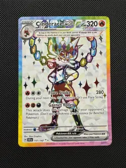 Pokemon TCG Cinderace ex 157/142 SV07: Stellar Crown Ultra Rare Near Mint - Image 1