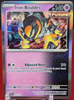 Pokemon Iron Boulder #71/142 Holo Stellar Crown - Image 1