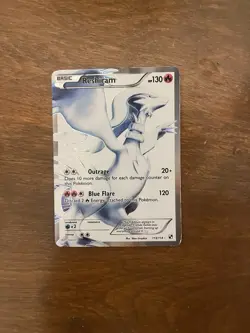 RESHIRAM 2011 POKEMON BLACK AND WHITE #113/114 FULL ART - Image 1