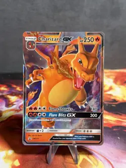 Pokemon TCG Charizard GX SM211 Black Star Promo Card Near Mint Condition - Image 1