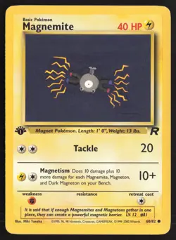 Pokemon TCG | Magnemite 60/82 | Common | Team Rocket | 1st Edition LP - Image 2