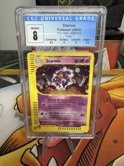 Pokemon Starmie Holo Skyridge H28/H32 CGC 8 NM/Mint 2003 WOTC - Image 1