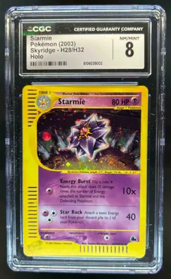 2003 Pokemon Skyridge Starmie Holo #H28/H32 CGC 8 - Image 1