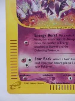 Pokemon TCG: Starmie - H28/H32 - Pokemon Skyridge Holo Rare Card - Image 4