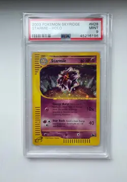 Pokemon Skyridge STARMIE H28 Holo PSA 9 MINT - Image 1