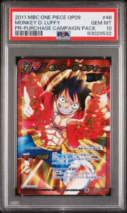 MONKEY D. LUFFY Miracle Battle Carddass One Piece OP09 Promo #46 PSA 10 GEM MINT - Image 1