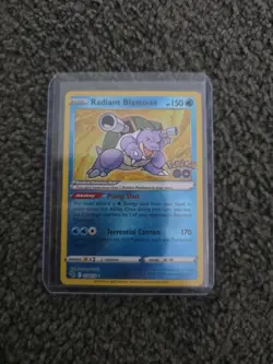 Pokemon TCG Radiant Blastoise Pokemon GO 018/078 Holo Radiant Rare - Image 1