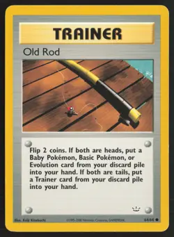 Pokemon TCG | Old Rod 64/64 | Common | Neo Revelation | Moderately Played - Image 2