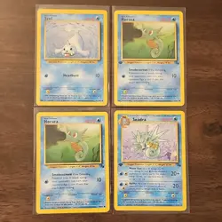Pokemon TCG Lot Seel Horsea Seadra Base Set 2 4 Cards English - Image 1