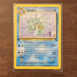 Pokemon TCG Lot Seel Horsea Seadra Base Set 2 4 Cards English - Image 3