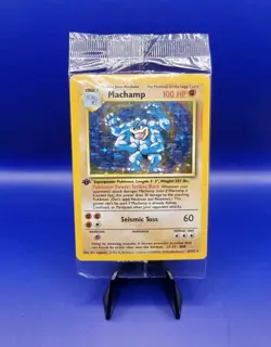 Machamp 8/102 1st Edition Base Set UK 4th Print Holo Pokemon Card WOTC Sealed - Image 1